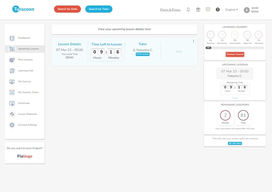 Join Lesson Page Screen Shot
