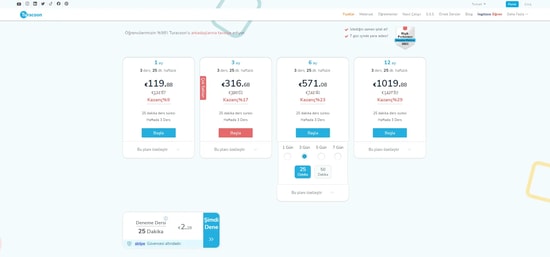 Prices Page Screen Shot